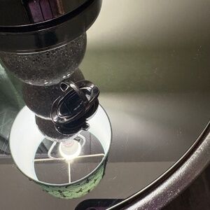 Silver and onyx ring